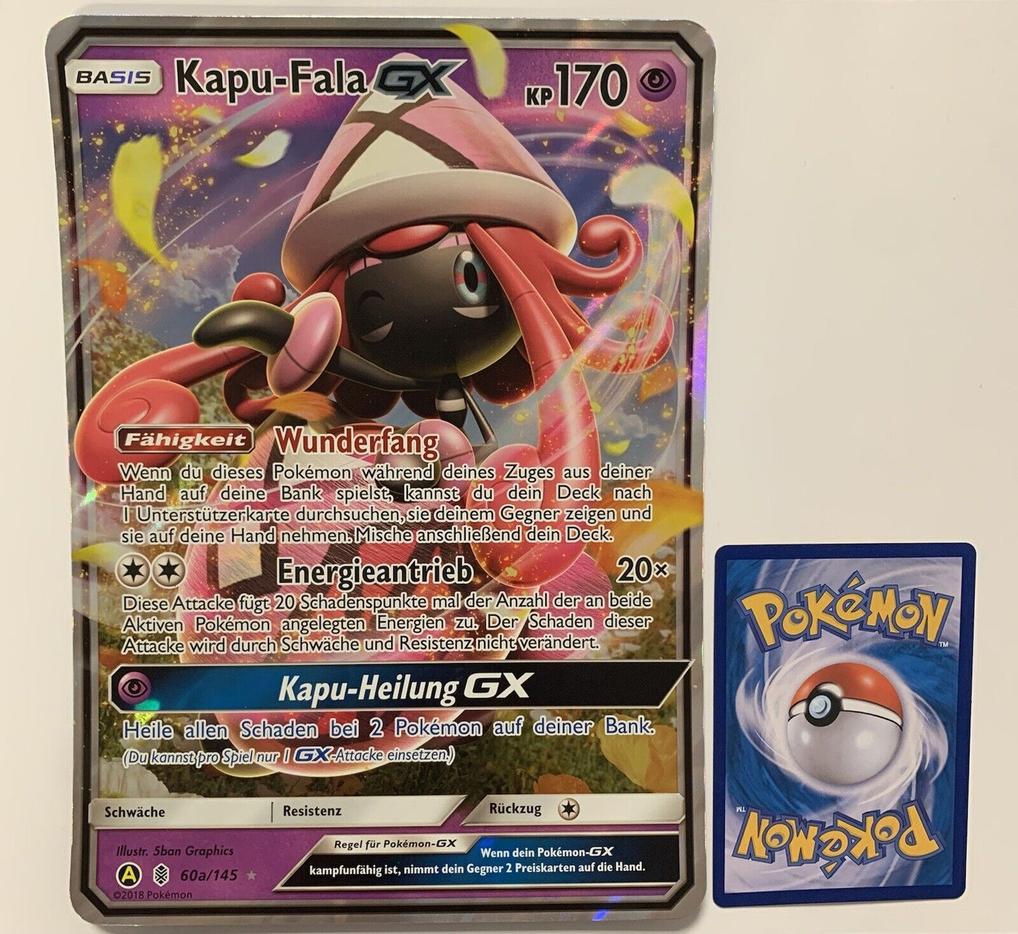 Pokemon Karte GX Kapu-Fala 60a/145 Deutsch