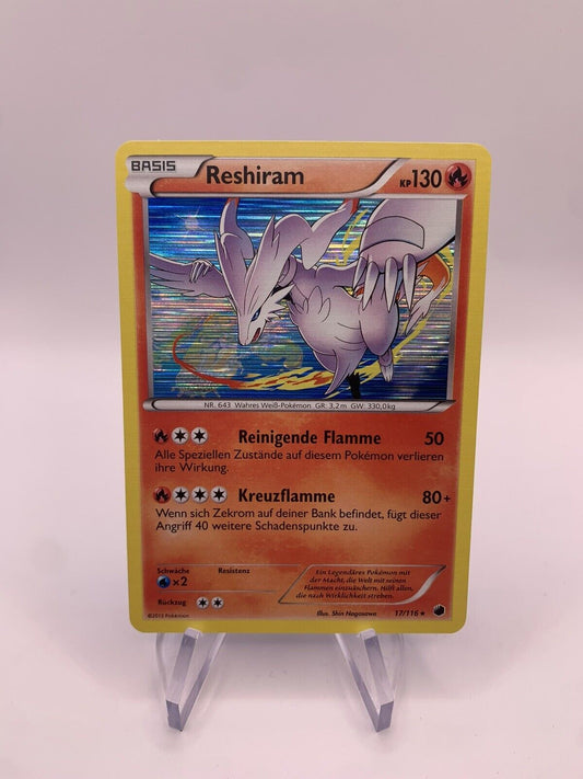 Pokemon Karte Holo Reshiram 17/116 Deutsch