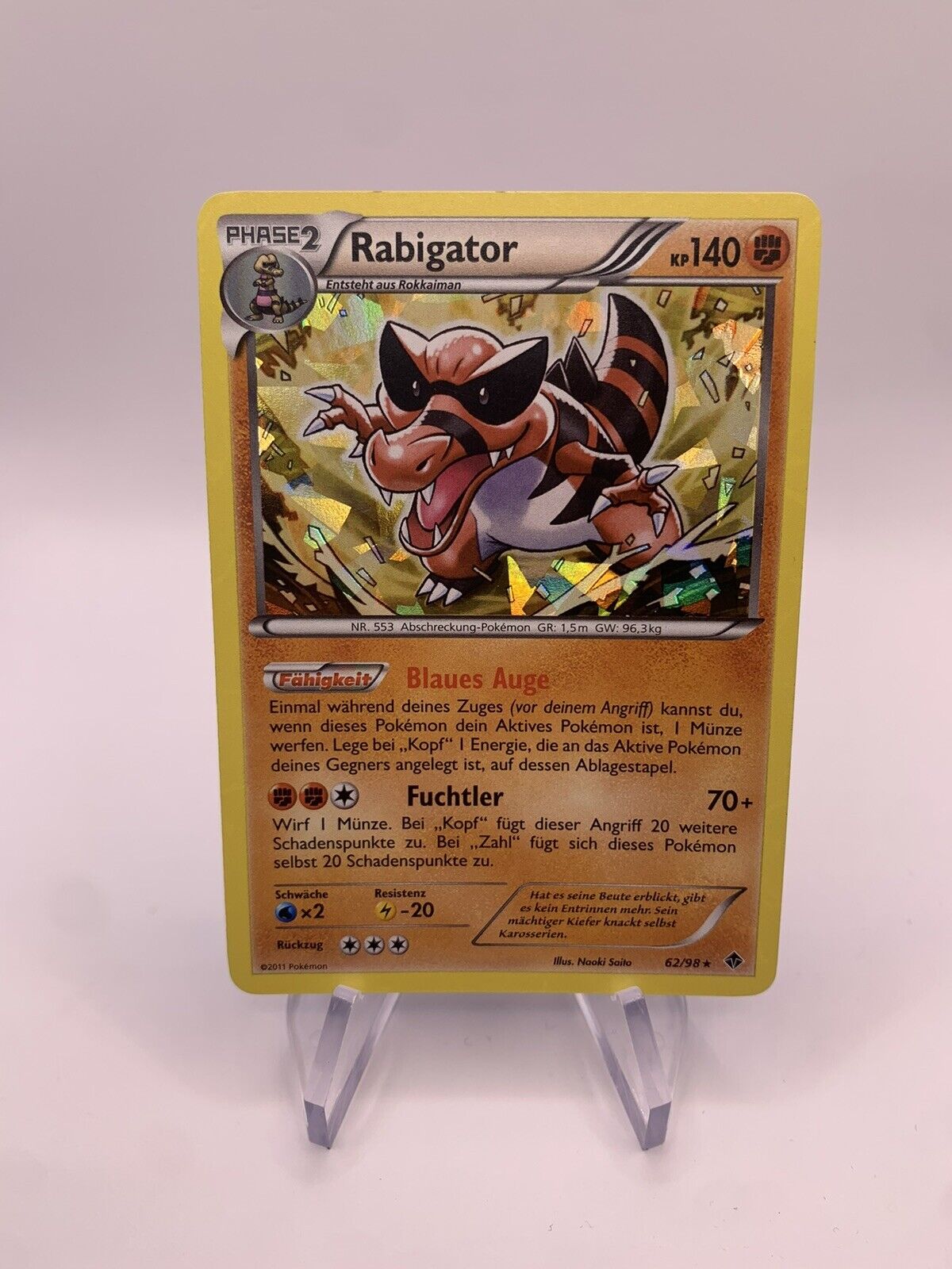 Pokemon Card Shatter Holo Rabigator 6298 German