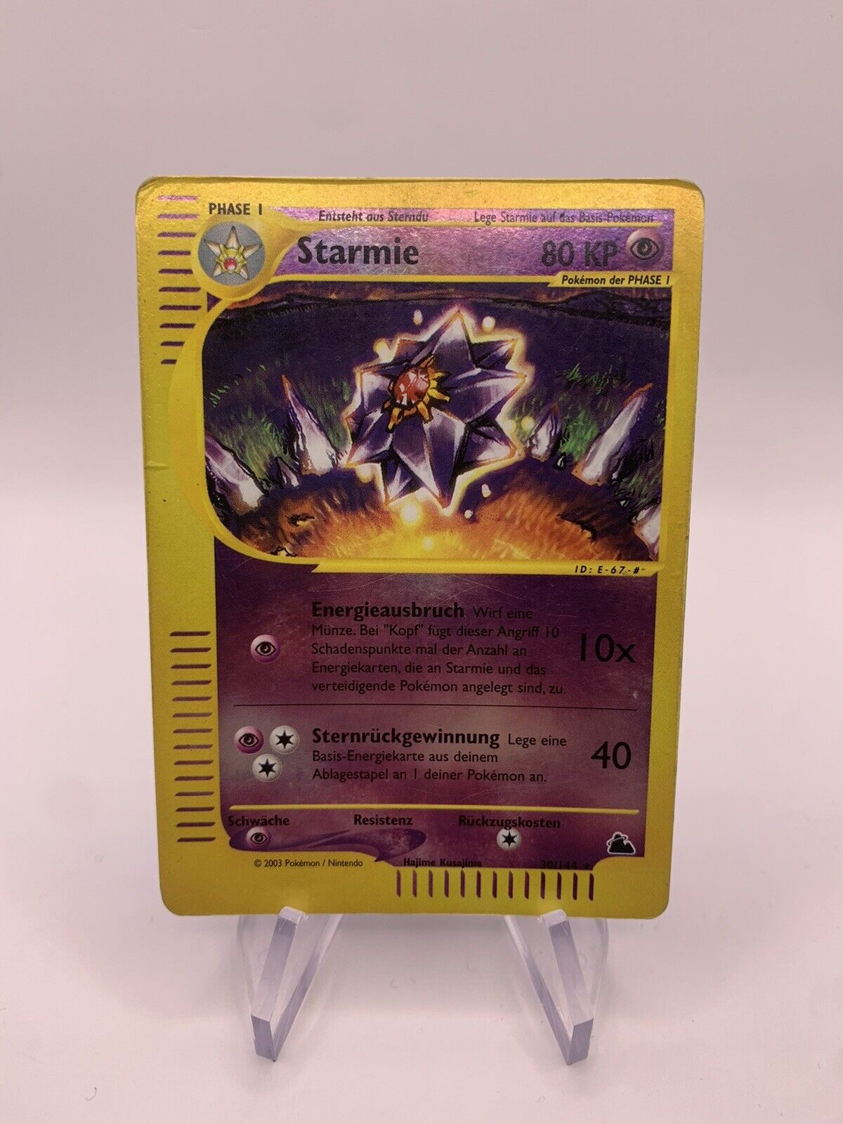 Pokemon Cards Reverse E-Series Starmie 30/144 German