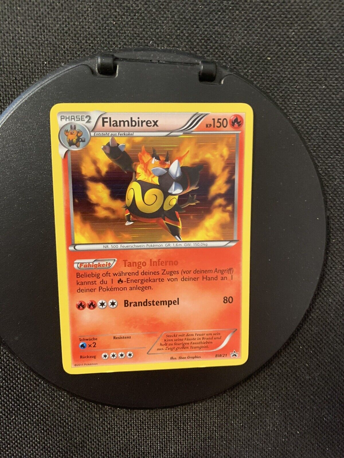 Pokemon Card Holo Flambirex 19114 German