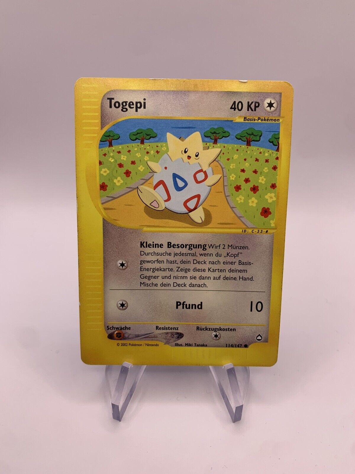 Pokemon Karte E-Serie Togepi 14/147 Deutsch