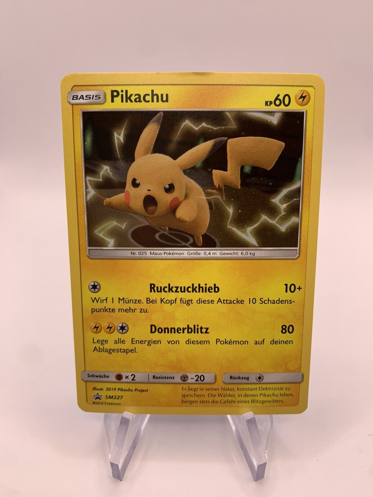 Pokemon Karte Holo Promo Pikachu SM227 Deutsch