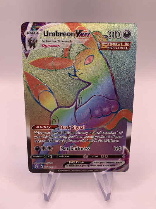 Pokemon Karte Vmax Rainbow Nachtara 214/203 Englisch