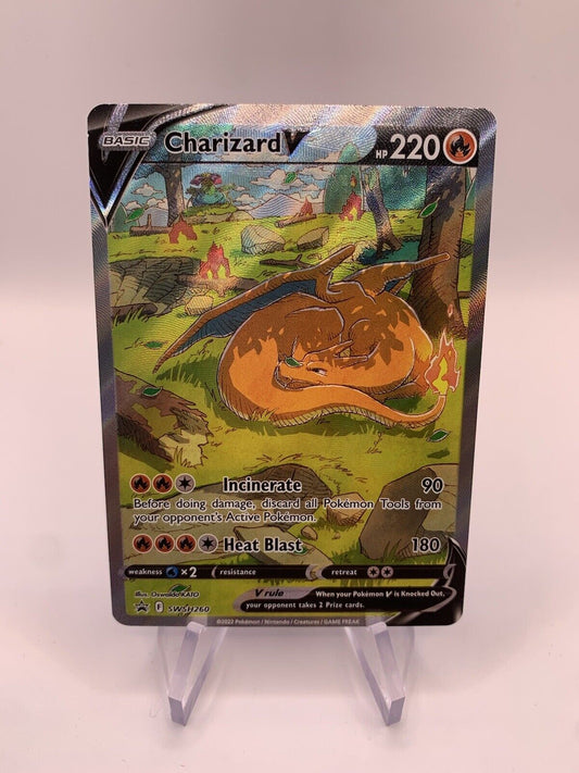 Pokemon Karte V Alt-Art Promo Glurak SWSH260 Englisch