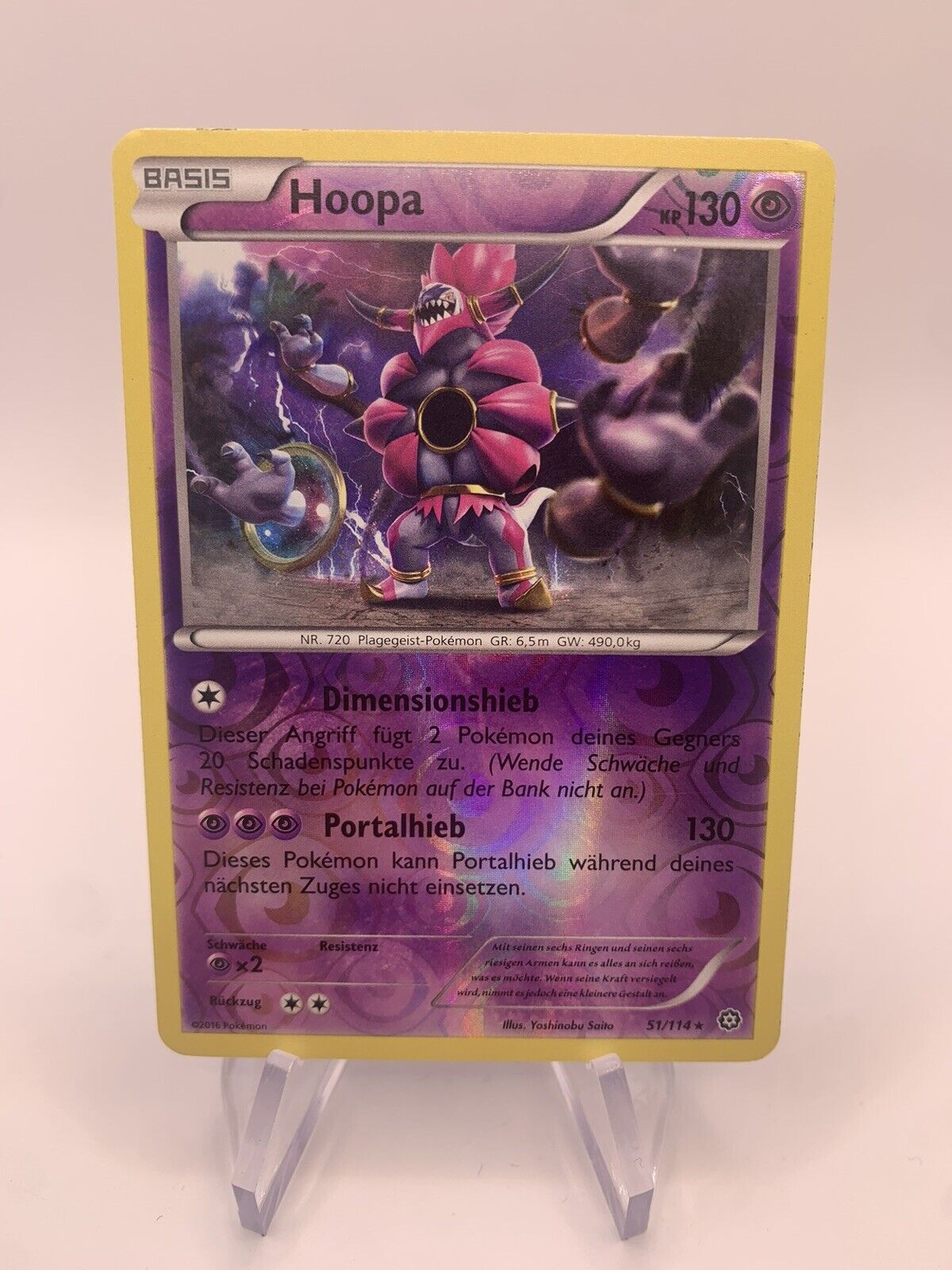 Pokemon Karte Reverse Hoopa 51/114 Deutsch