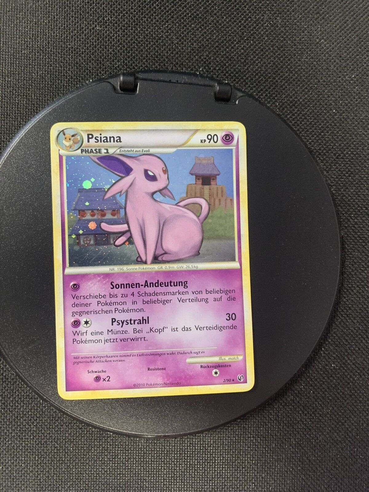 Pokemon Karte Shatter Holo Psiana 2/90 Deutsch