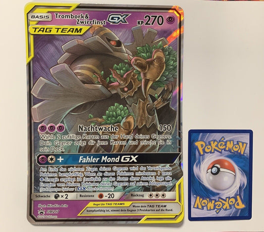 Pokemon Karte GX Tag Team XXL Promo Trombork & Zwirrfinst SM217 Deutschland