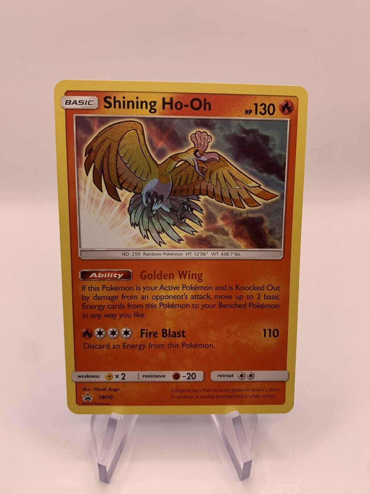 Pokemon Karte Shiny Promo Schimmerndes Ho-oh SM70 Englisch