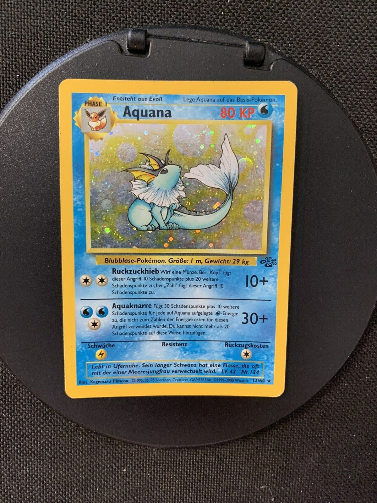 Pokemon Karte Holo Aquana 12/64 Deutsch