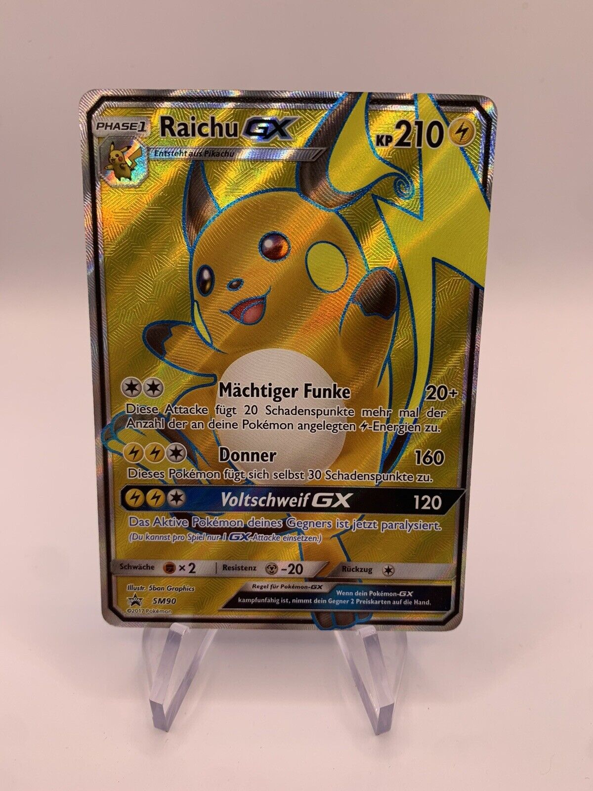 Pokemon Karte Gx Promo Raichu SM90 Deutsch