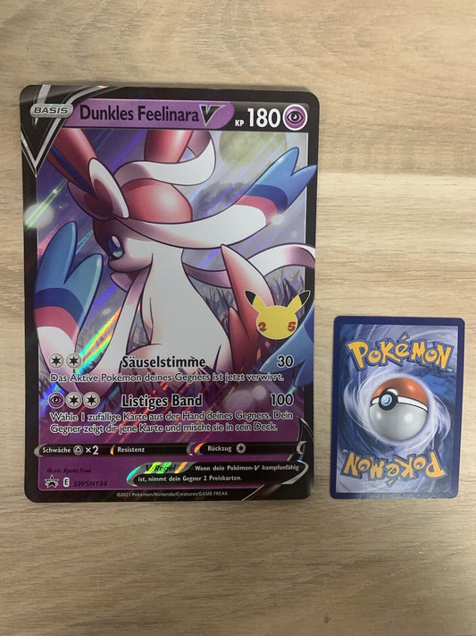 Pokemon Karte V XXL Promo Dunkles Feelinara SWSH134 Deutsch