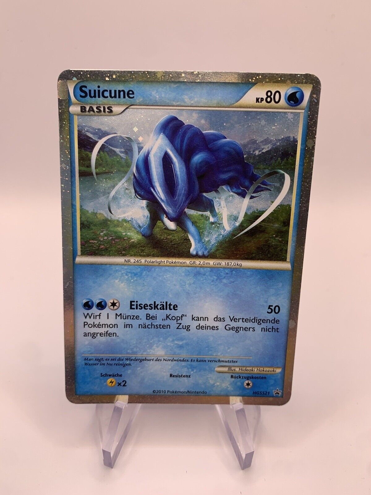 Pokemon Karte Shiny Promo Suicune HGSS21 Deutsch