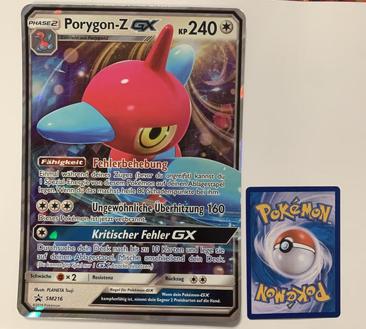 Pokemon Karte GX Promo XXL Porygon-Z SM216 Deutsch