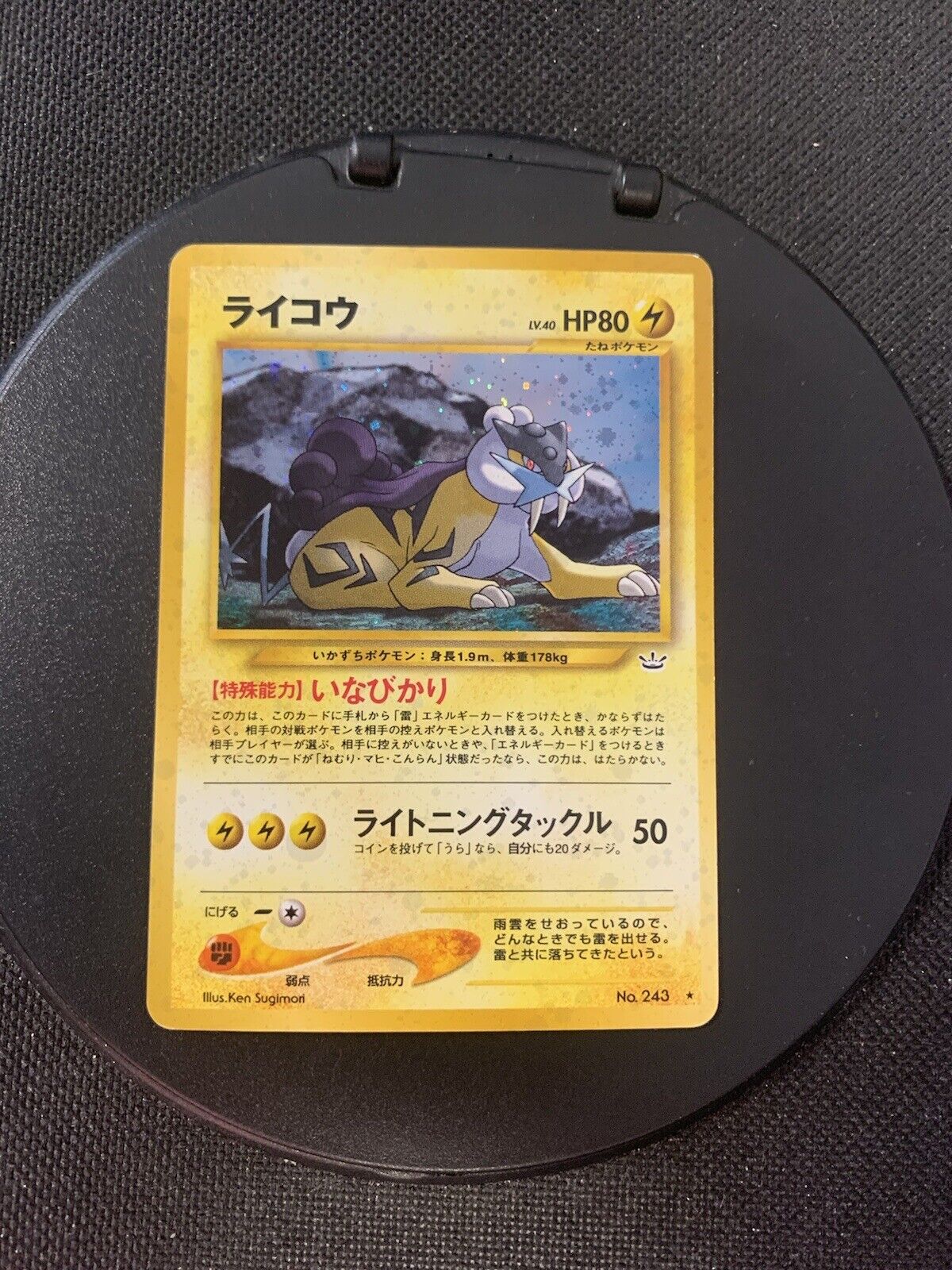 Pokemon Card Holo Raikou No.243 Japanese