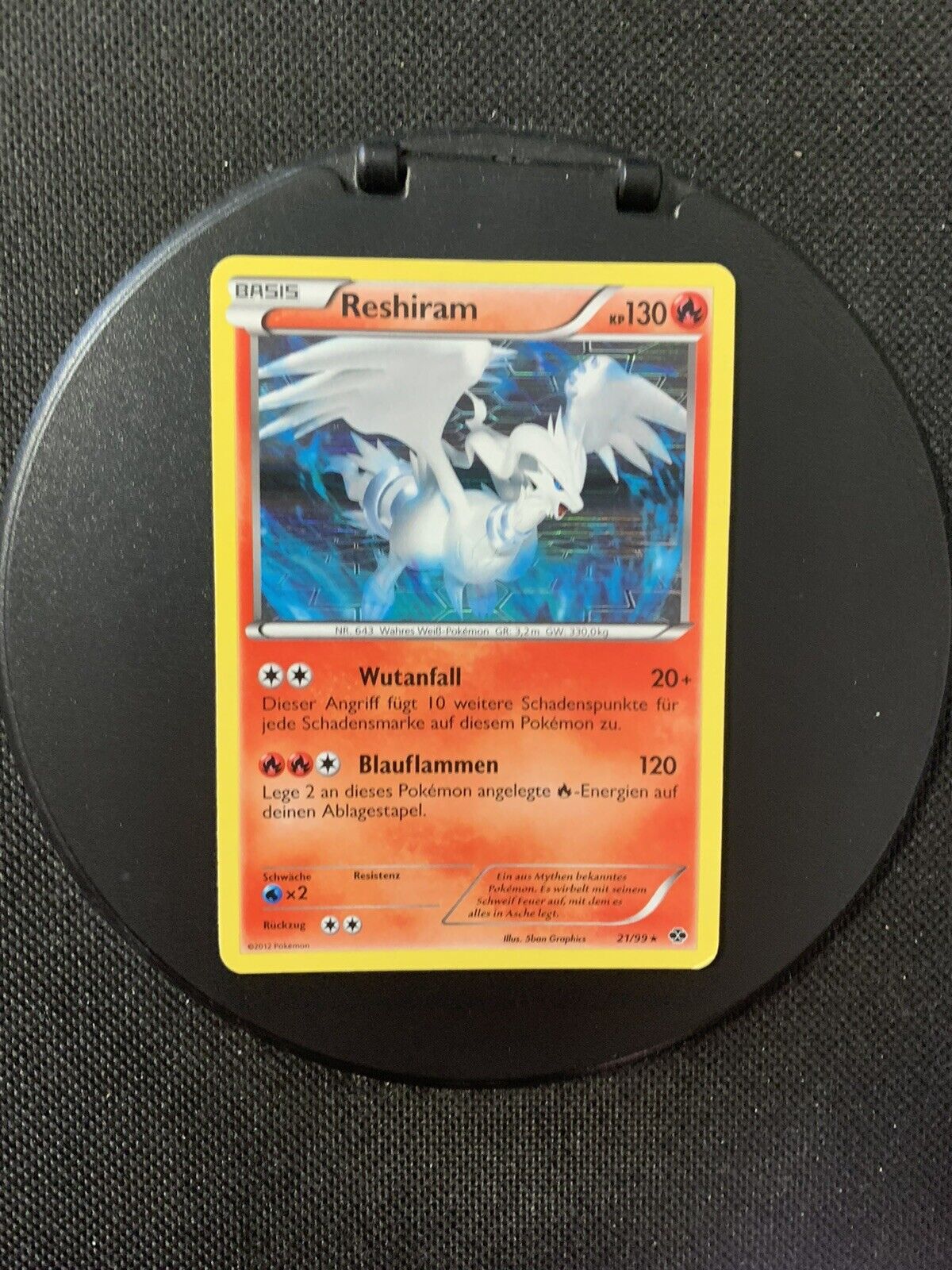 Pokemon Card Holo Reshiram 2199 German