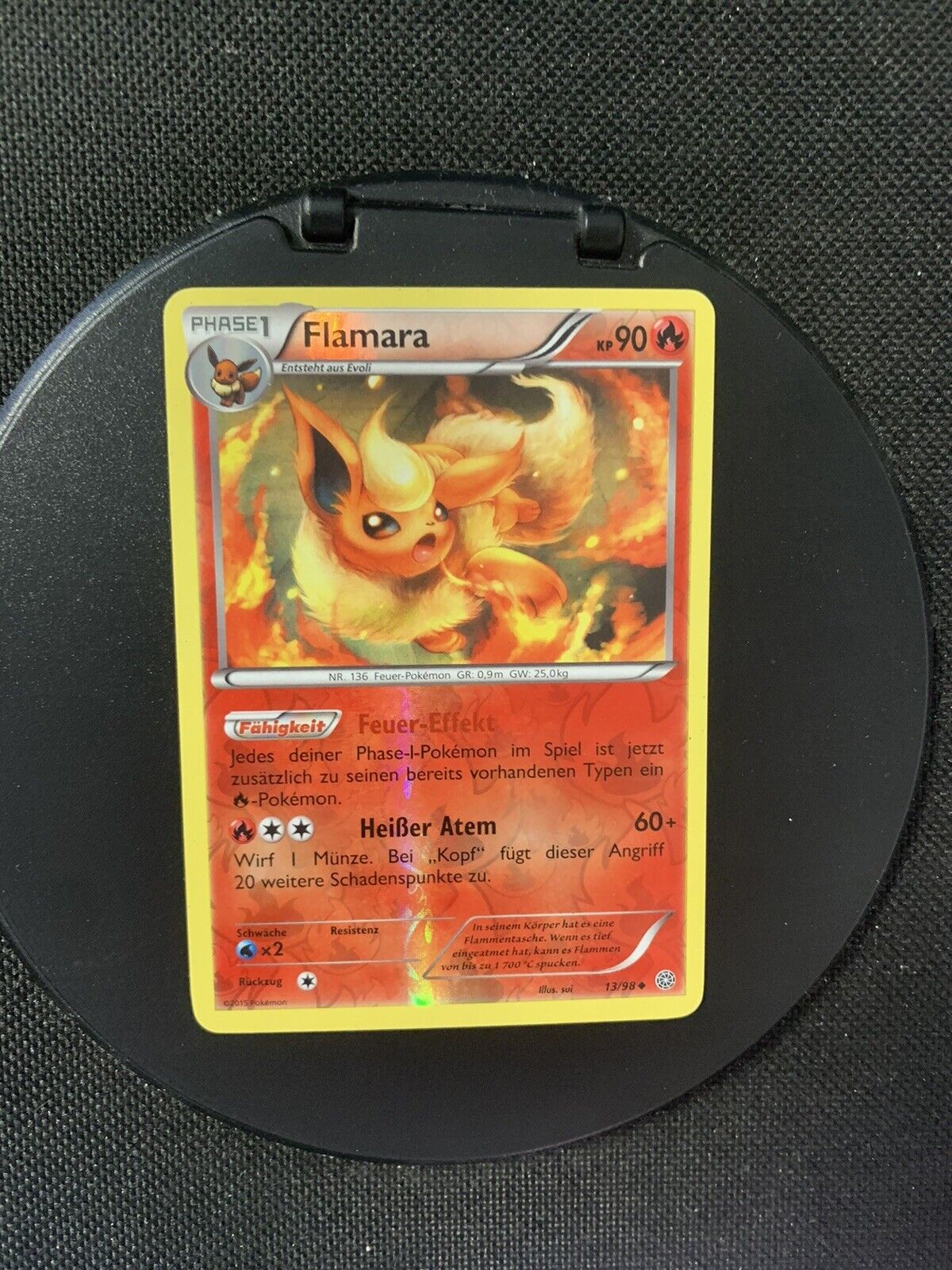 Pokemon Karte Reverse Flamara 13/98 Deutsch