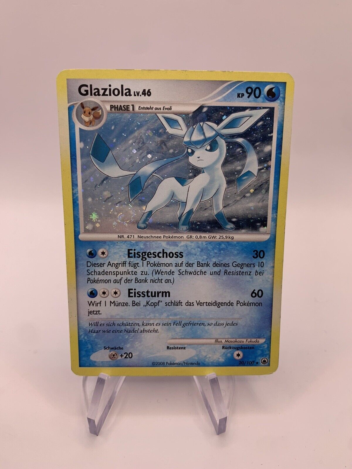 Pokemon Card Holo Glaziola 20100 German