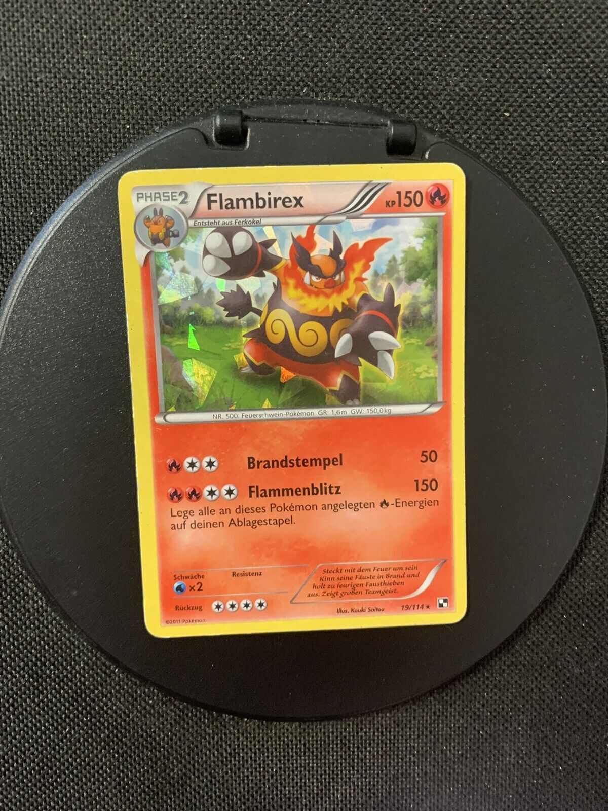 Pokemon Card Holo Flambirex 19114 German