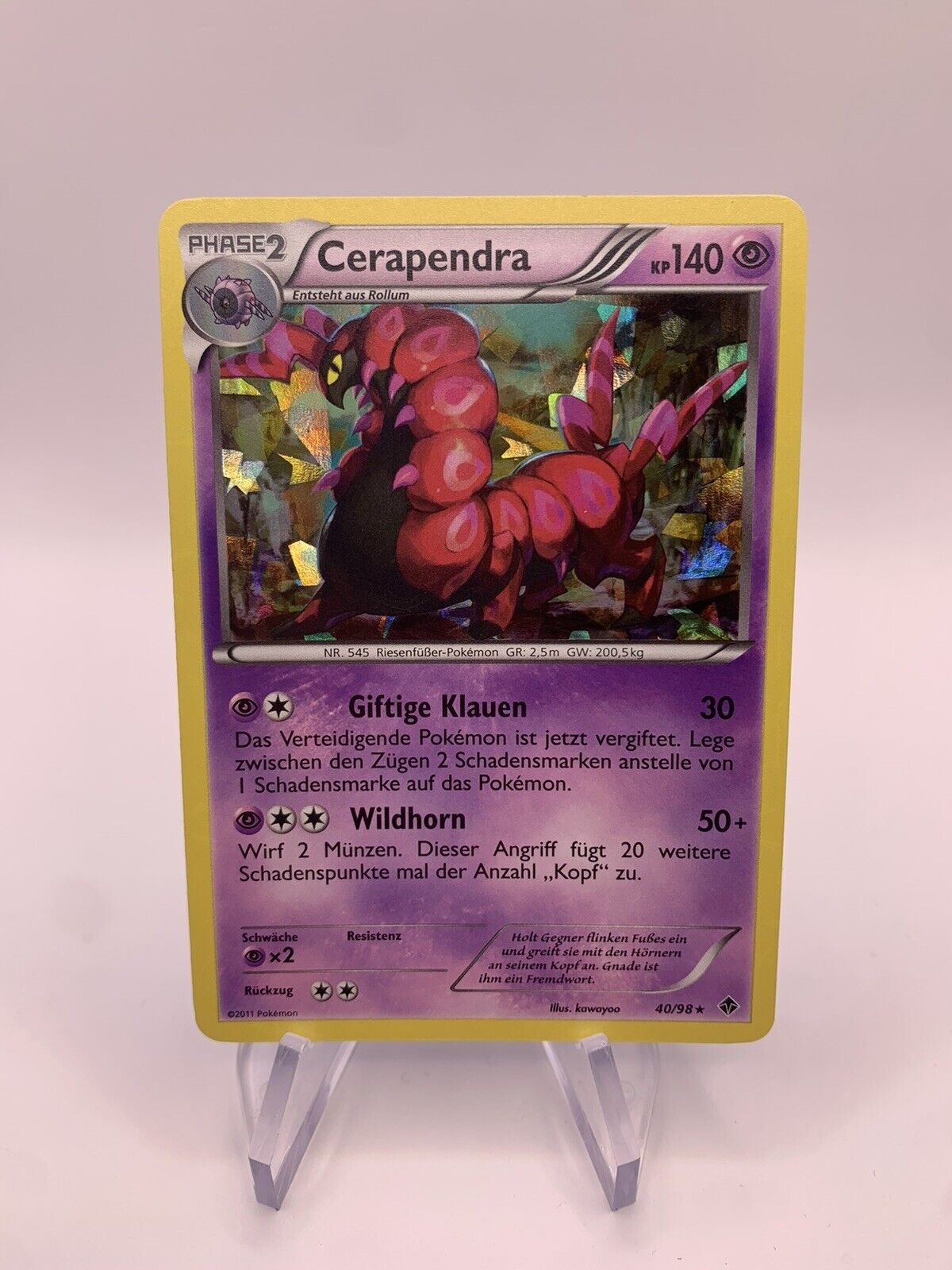 Pokemon Karte Holo Cerapendra 4098 Deutsch