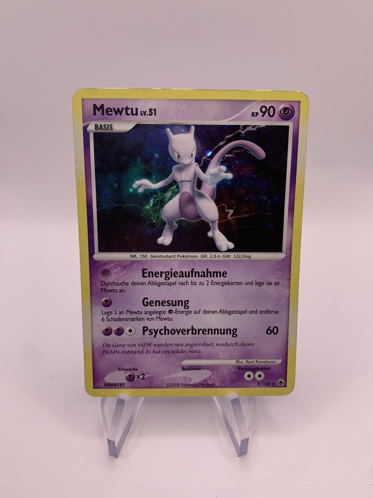 Pokemon Card Holo Mewtwo 9100 German