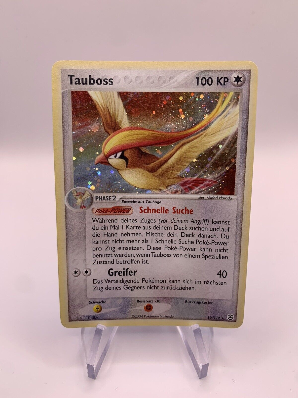 Pokemon Karte Holo Tauboss 10/112 Deutsch