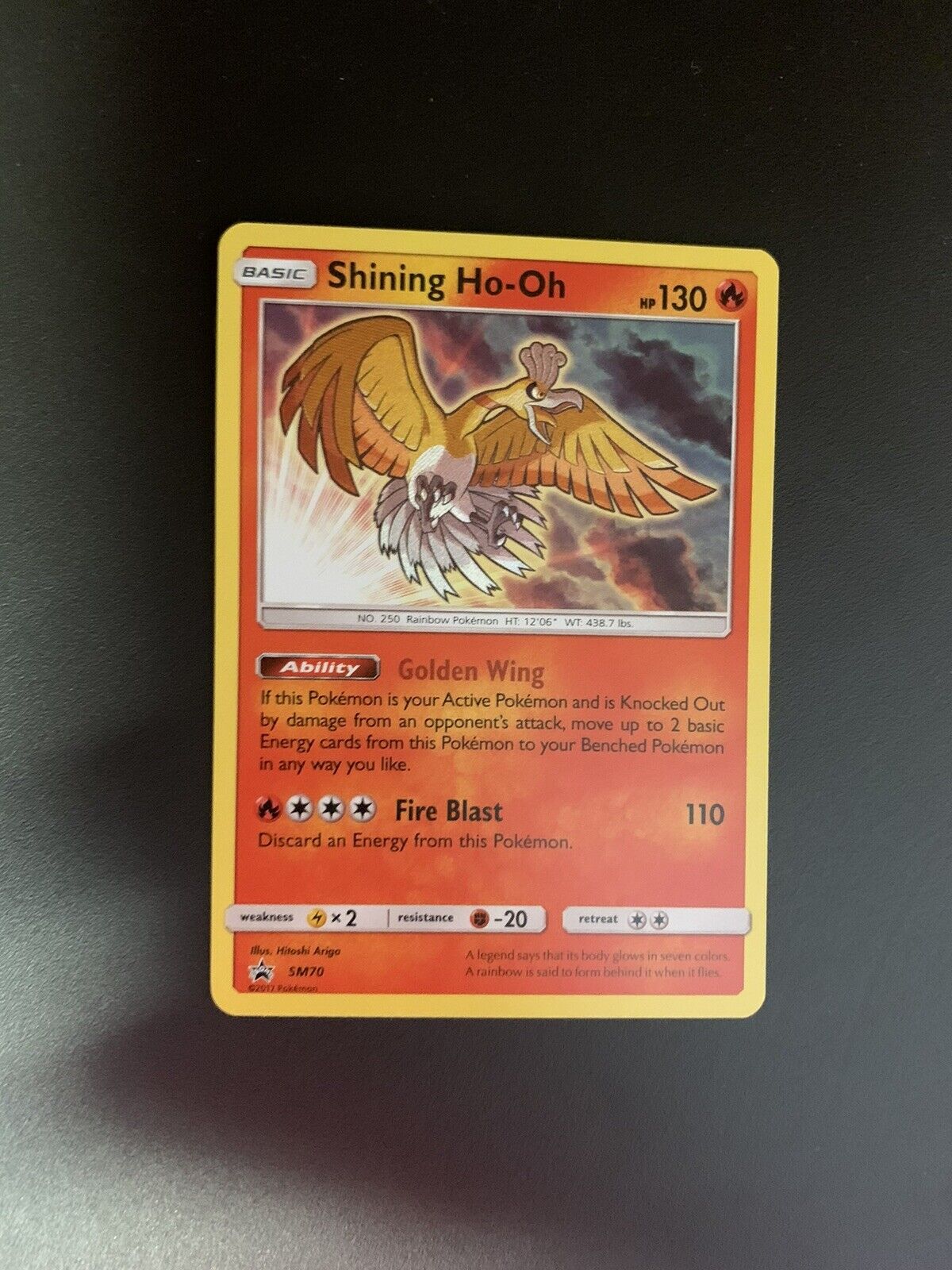 Pokemon Karte Shiny Promo Schimmerndes Ho-oh SM70 Englisch