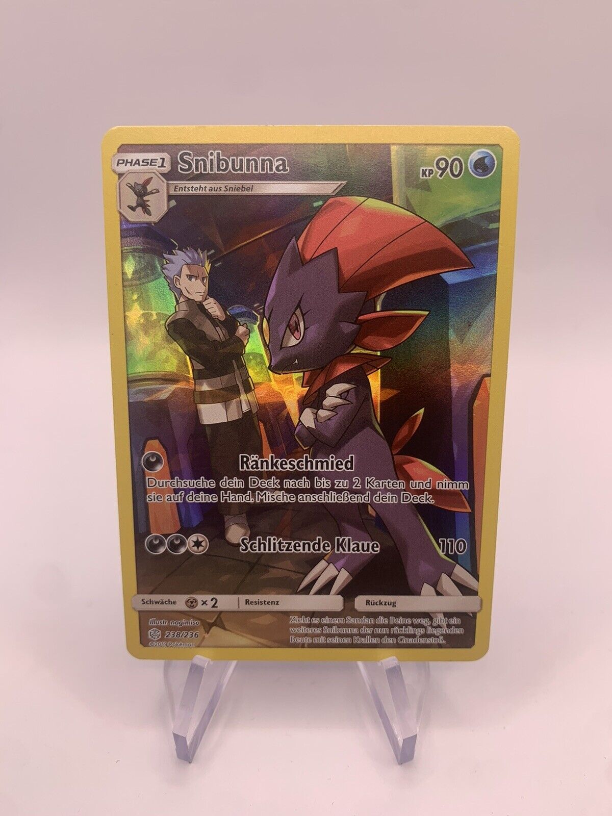 Pokemon Karte Art-Rare Snibunna 238/236 Deutsch