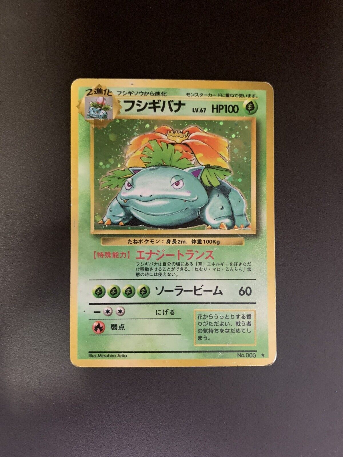 Pokemon Karte Holo Bisaflor No.3 Japanisch