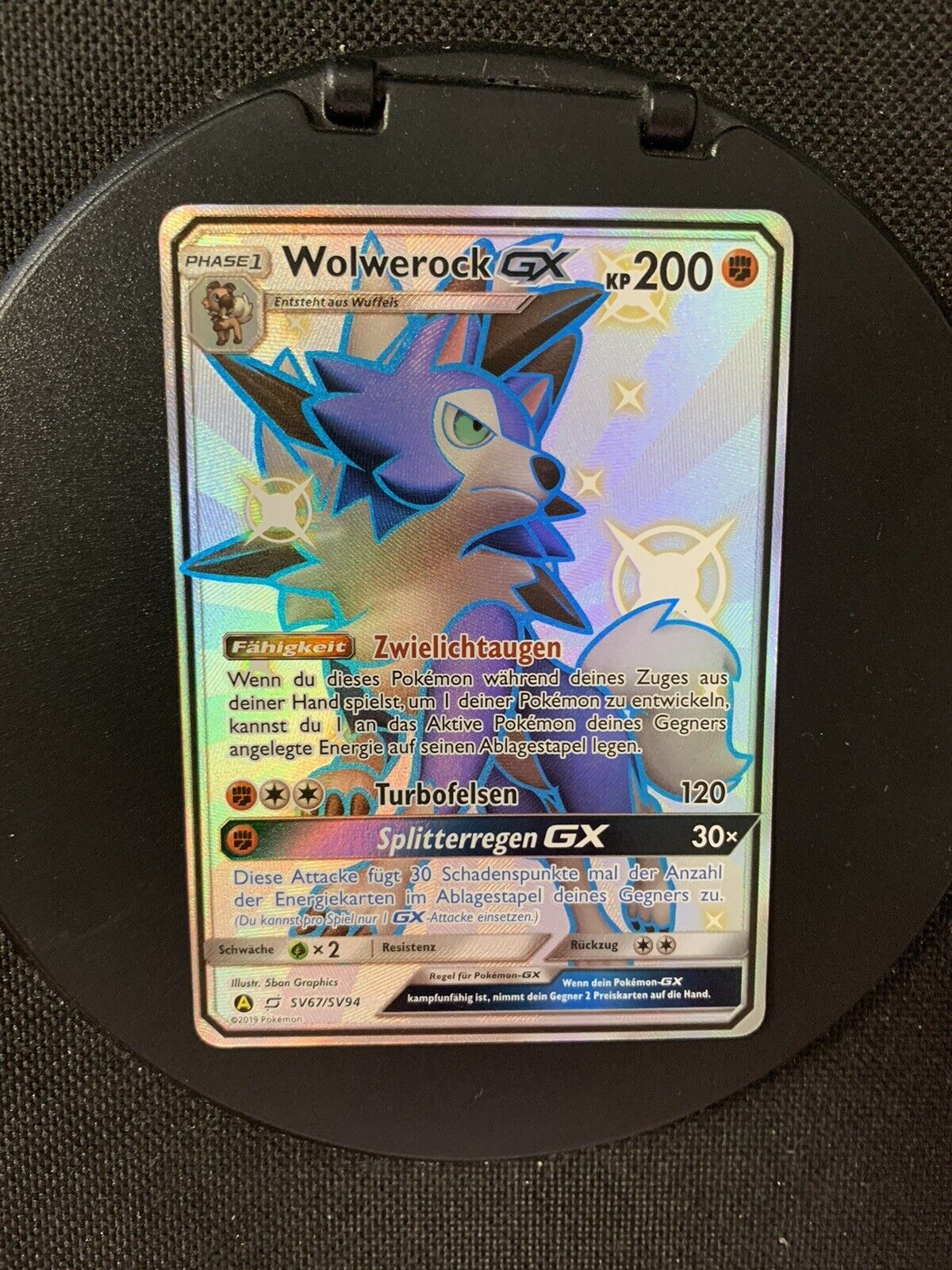 Pokemon Karte Gx Shiny Wolwerock SV67/SV94 Englisch