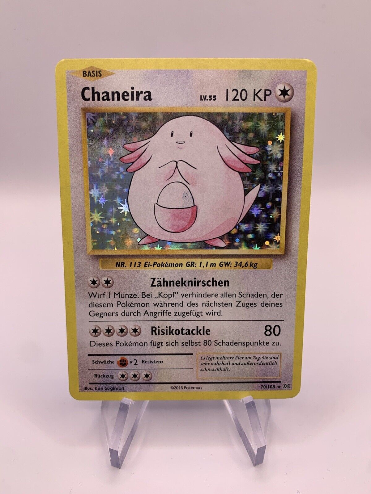 Pokemon Karte Holo Chaneira 70/108 Deutsch