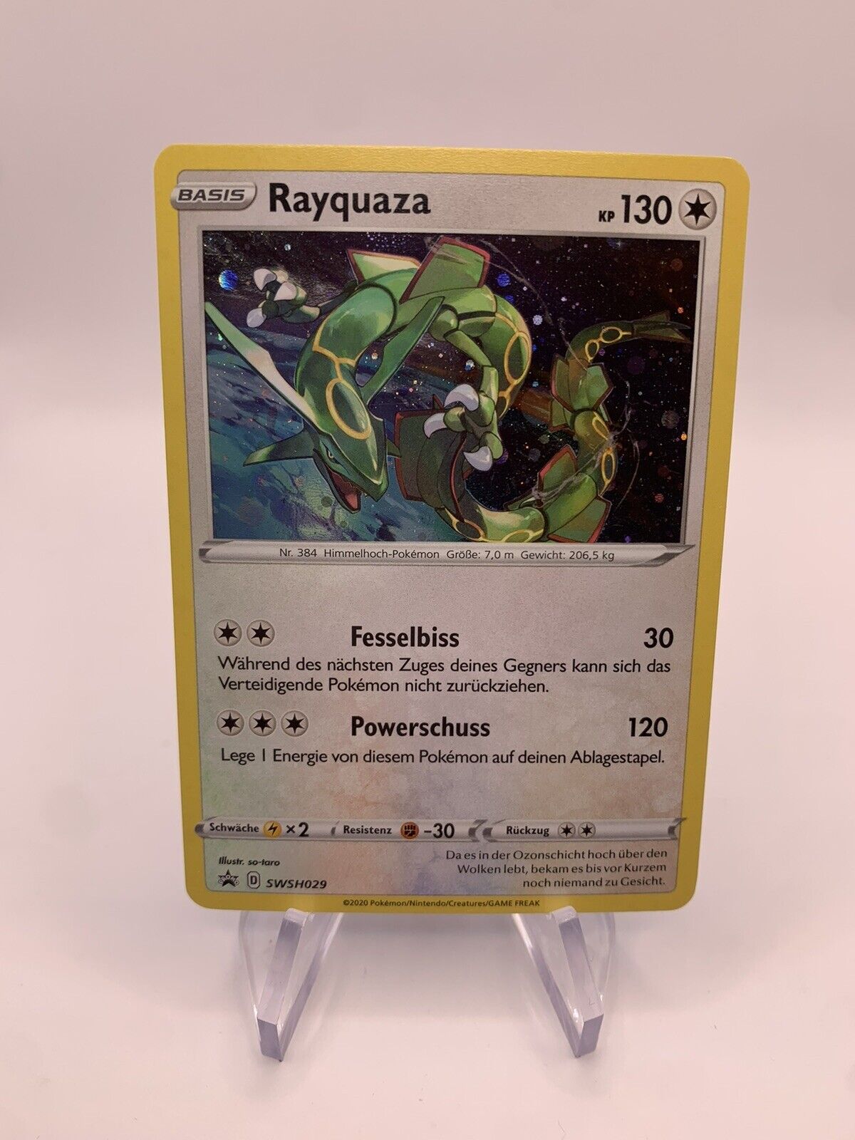 Pokemon Karte Primo Holo Rayquaza SWSH029 Deutsch