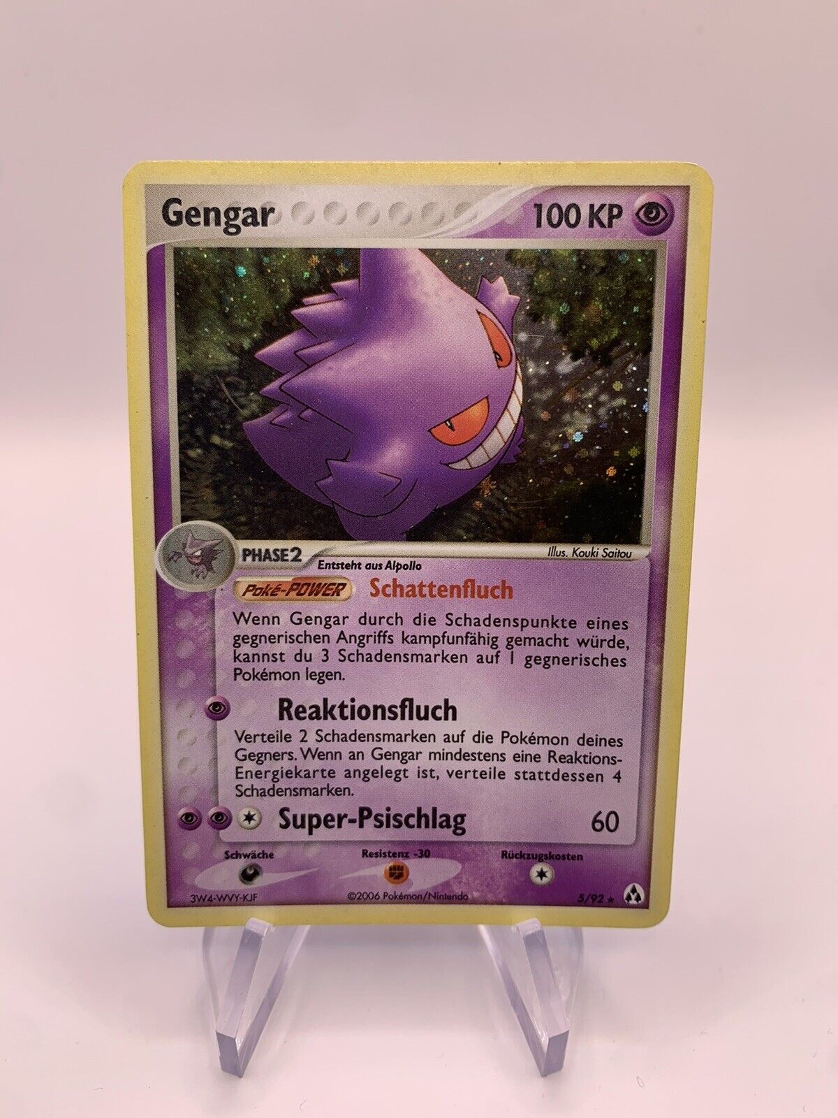 Pokemon Karte Holo Gengar 5/92 Deutsch