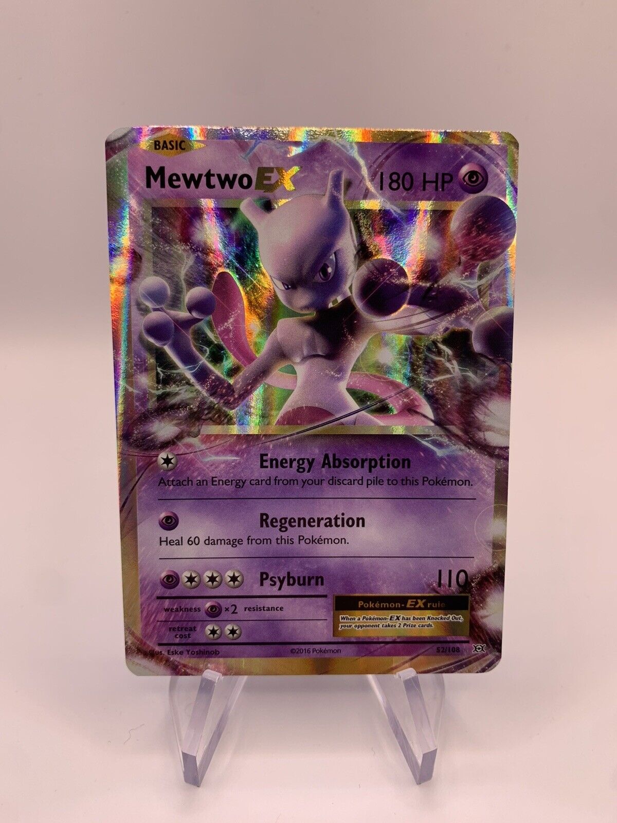 Pokemon Karte Ex Mewtu 52/108 Englisch