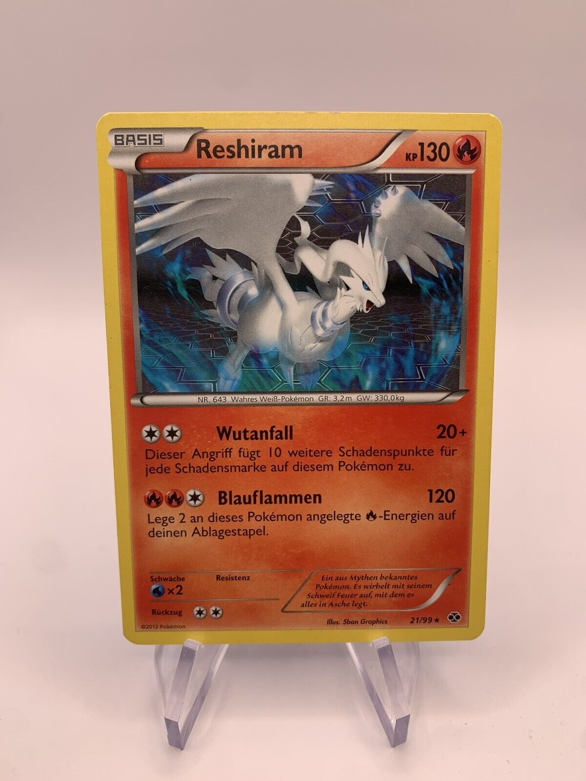 Pokemon Card Holo Reshiram 2199 German