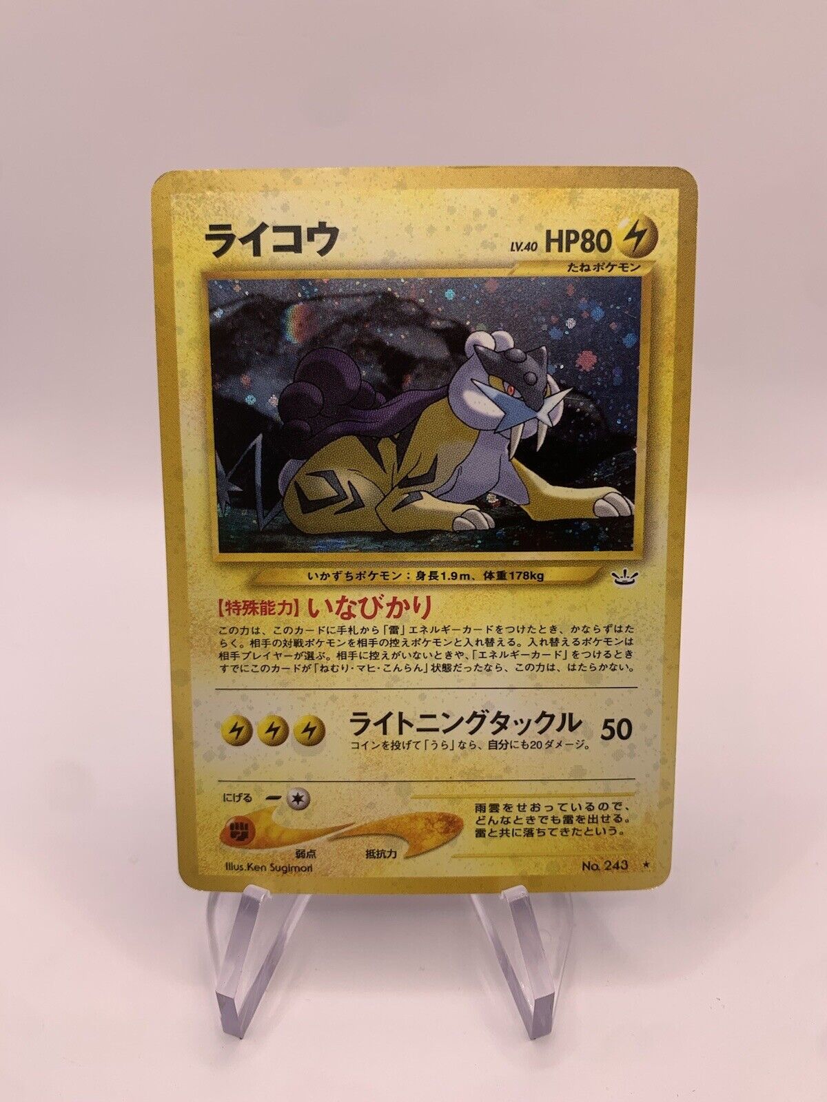 Pokemon Karte Holo Raikou No.243 Japanisch