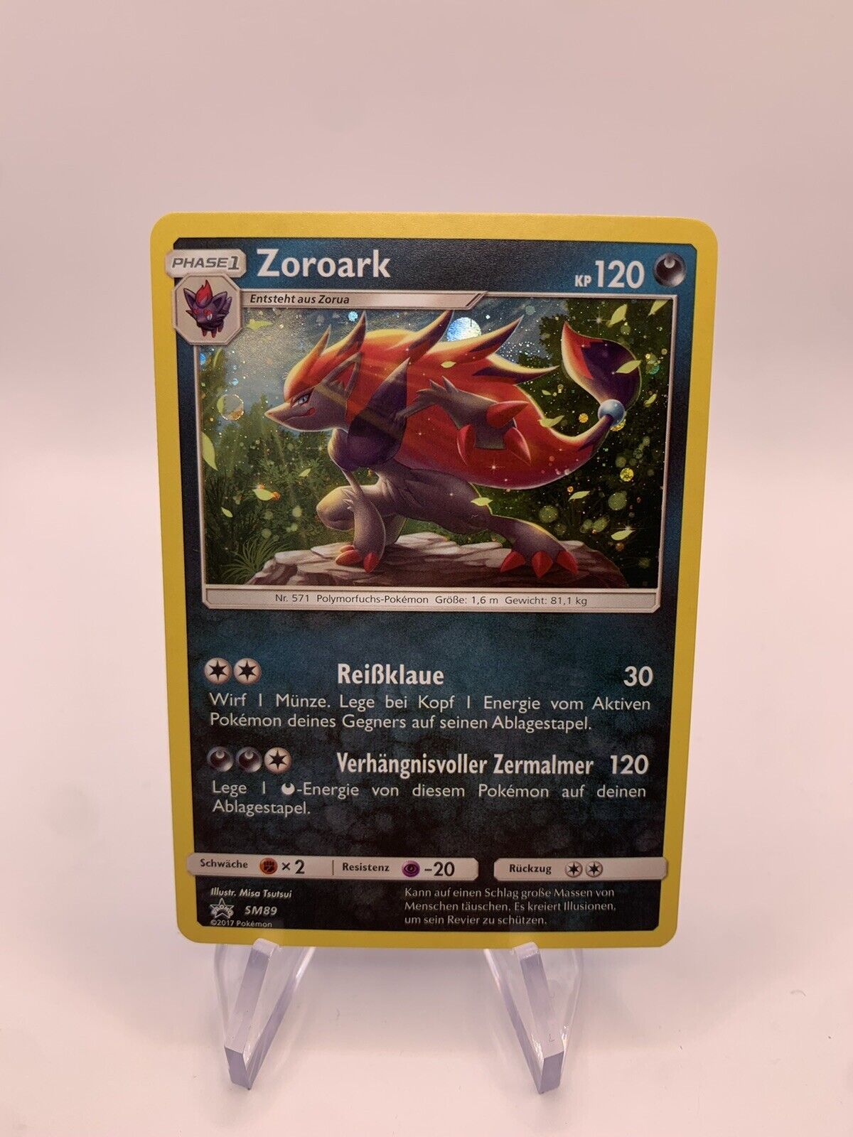 Pokemon Karte Holo Promo Zoroark SM89 Deutsch