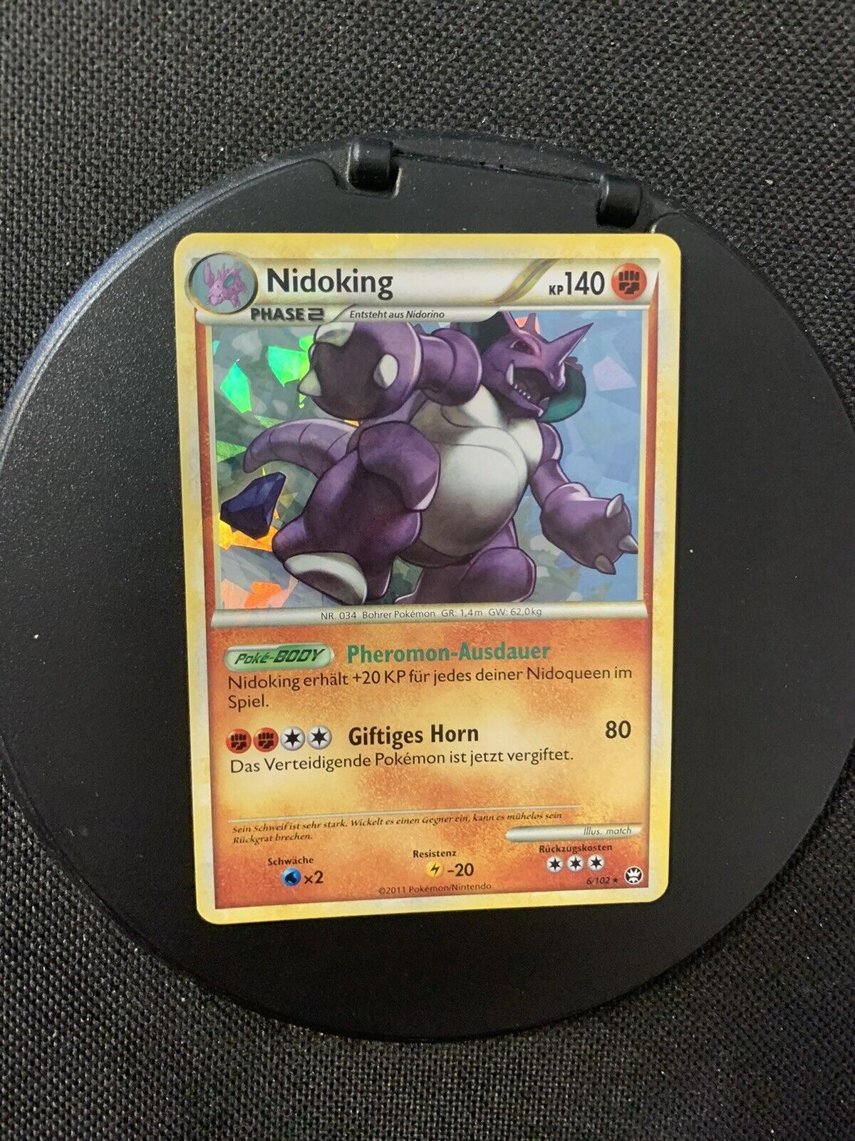 Pokemon Card Shatter Holo Nidoking 6102 German