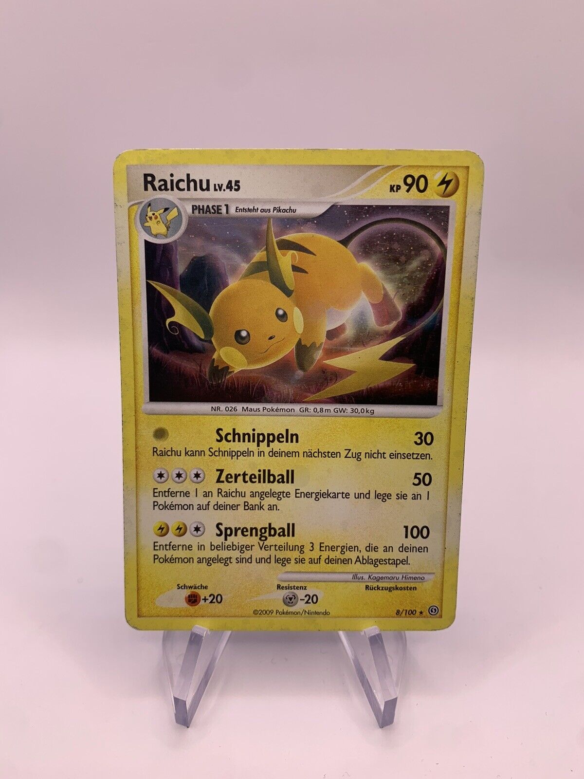 Pokemon Card Holo Raichu 8100 German