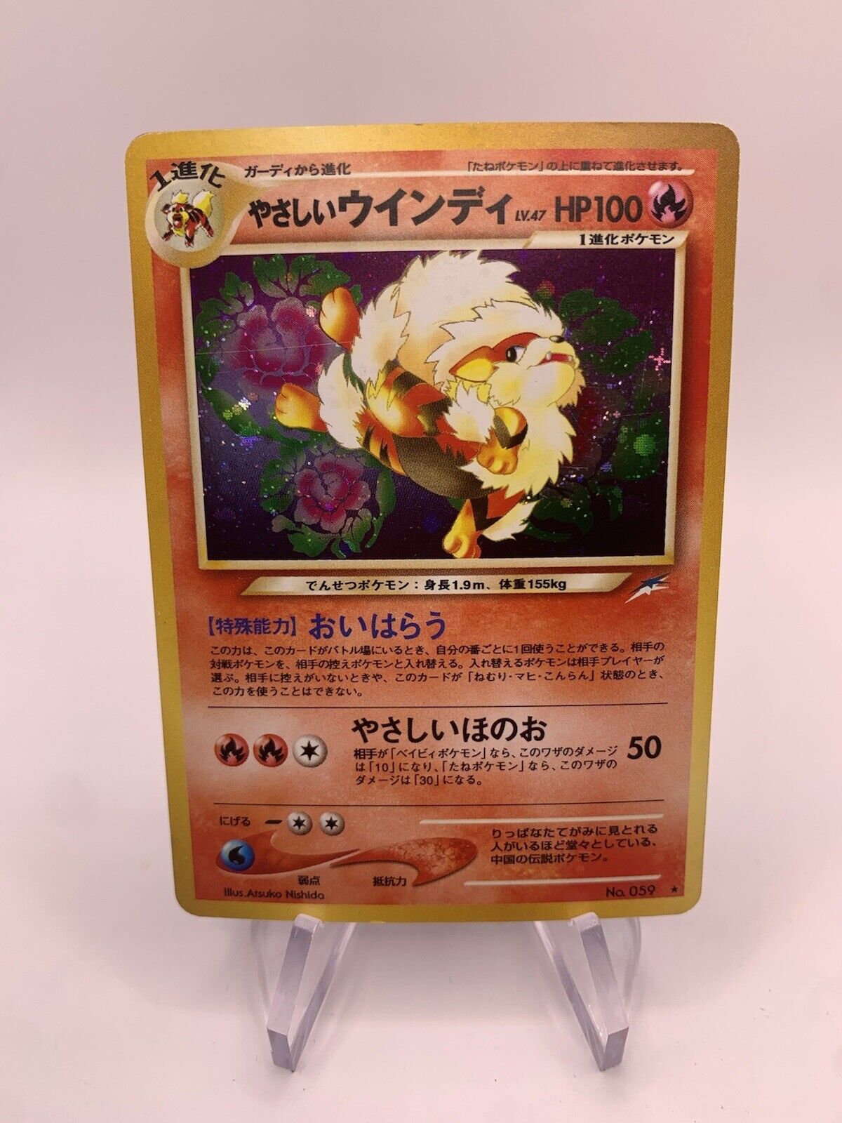 Pokemon Karte Holo Helles Arkani No.59 Japanisch