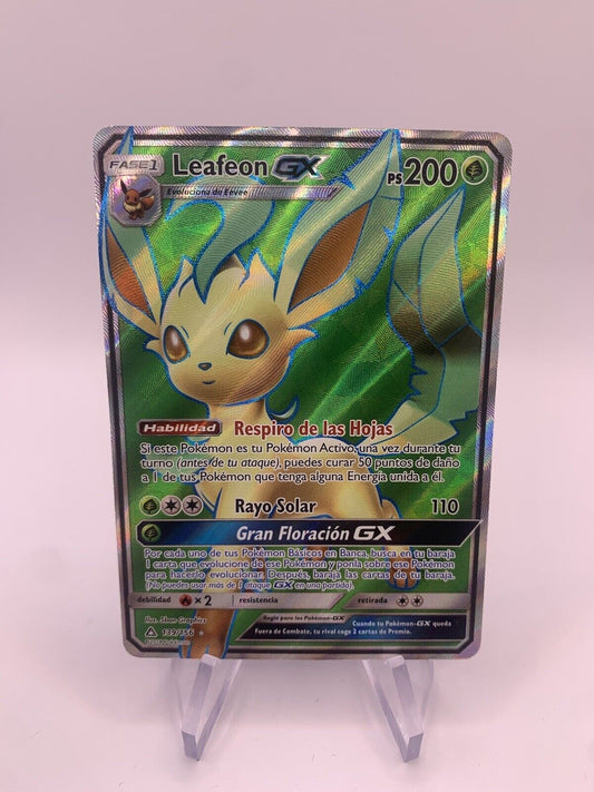 Pokemon Karte GX Leafeon 139/156 Spanisch