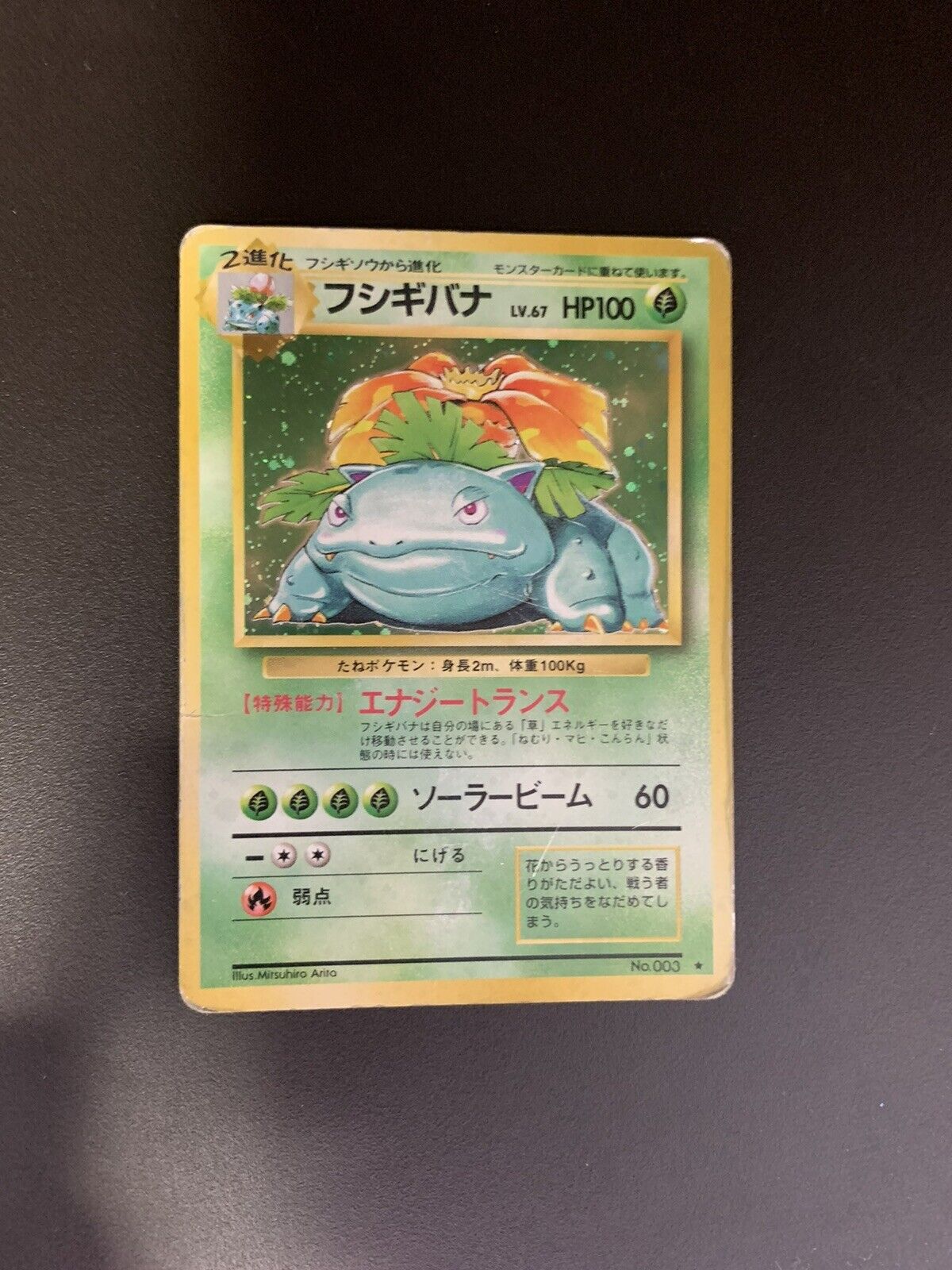 Pokemon Karte Holo Bisaflor No.3 Japanisch