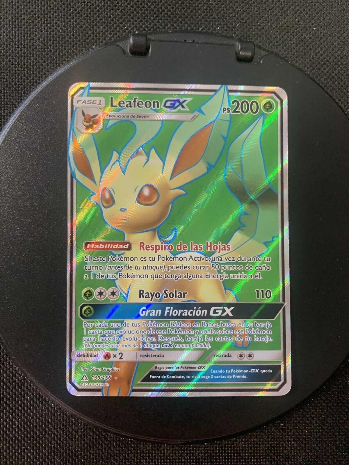 Pokemon Karte GX Leafeon 139/156 Spanisch