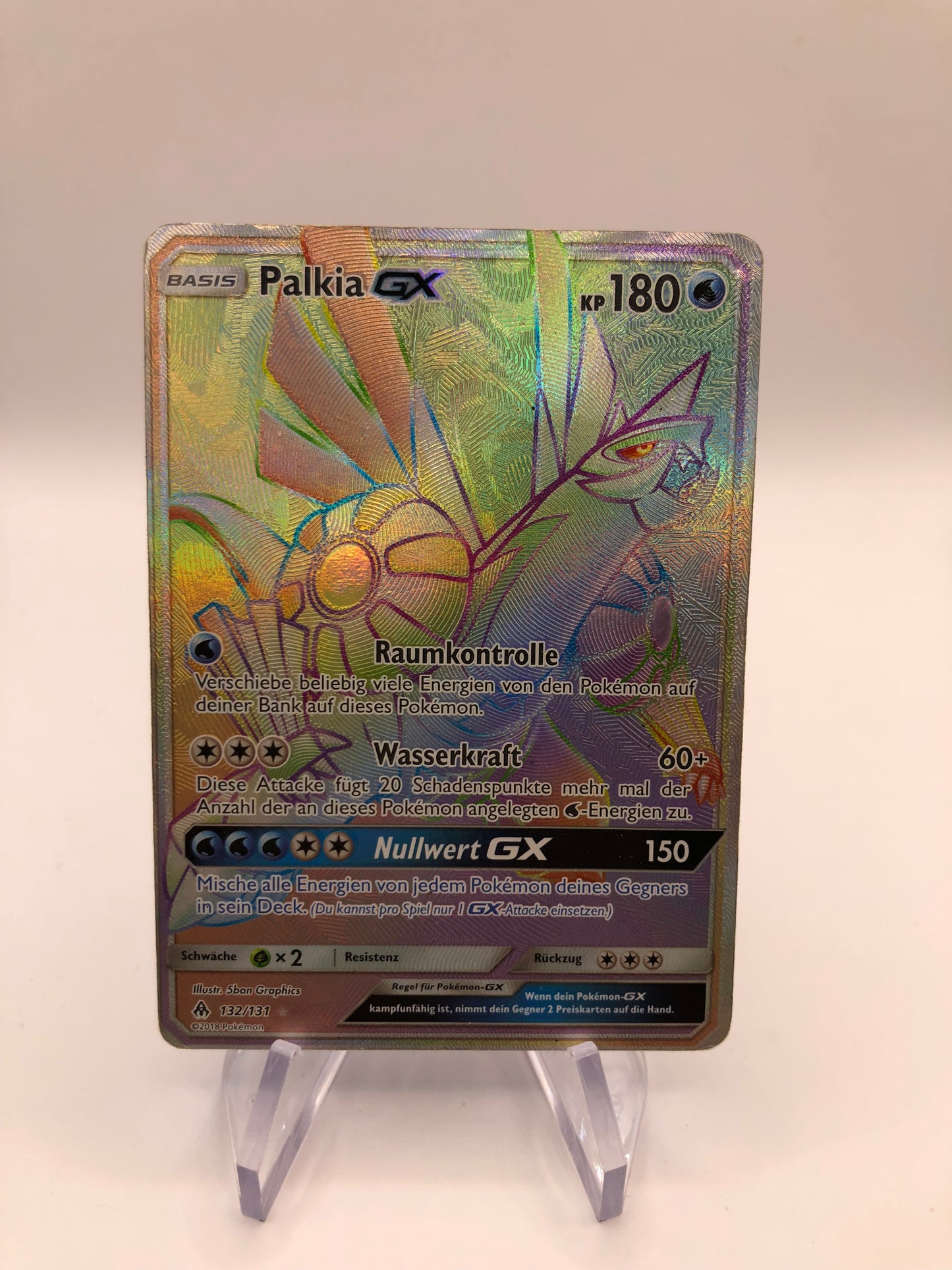 Pokemon Karte GX Rainbow Palkia 132/131 Deutsch