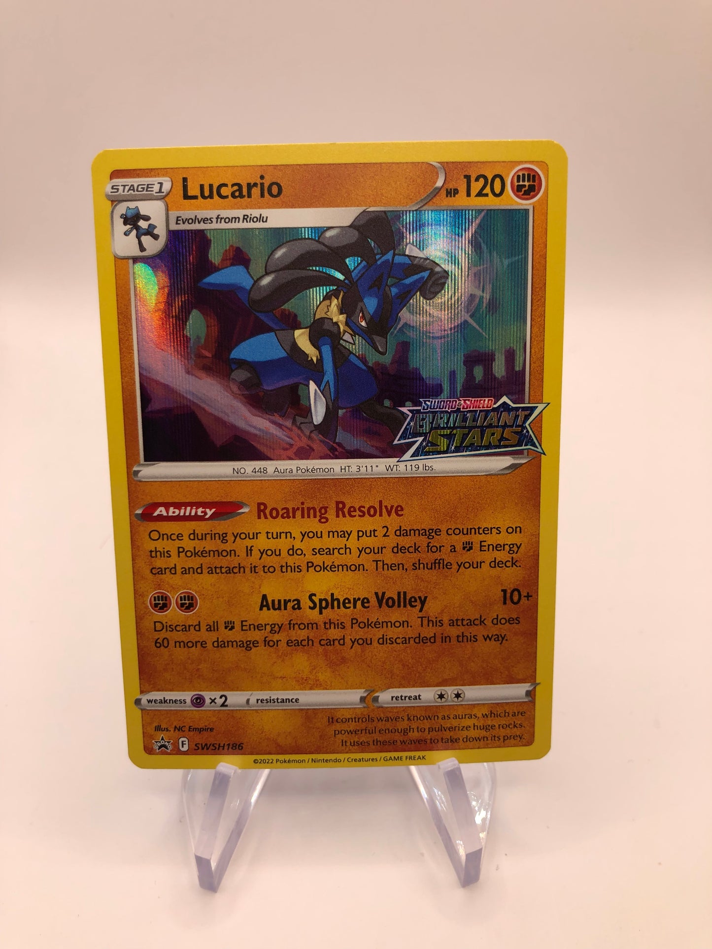Pokemon Karte Stamp Lucario  SWSH186 Deutsch
