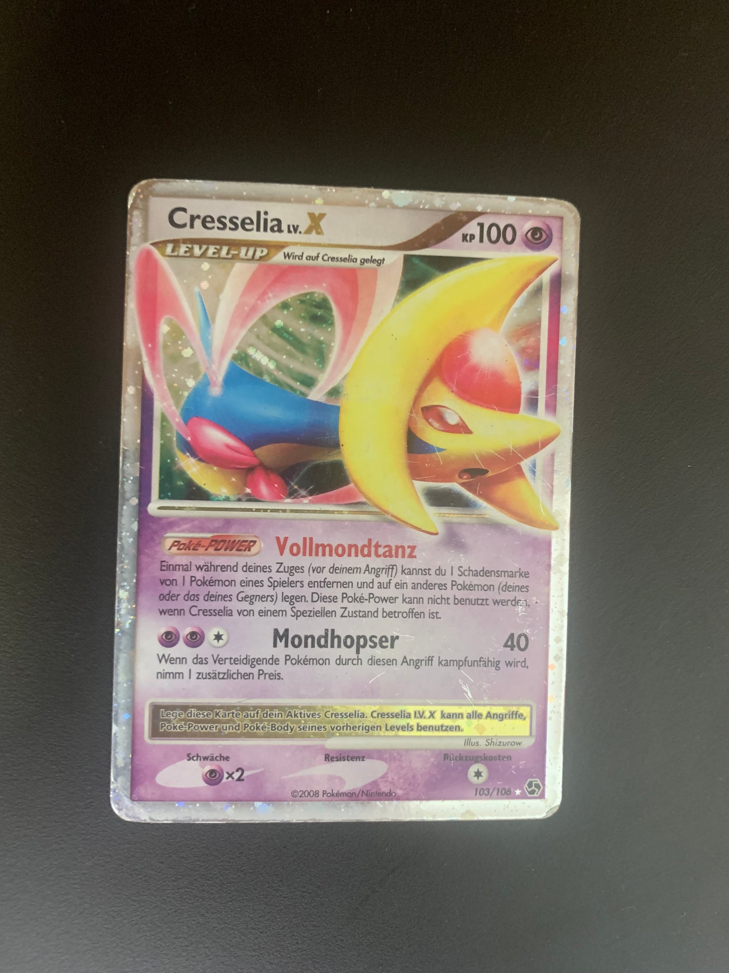 Pokemon Karte Lv.X Cresselia 103/106 Deutsch