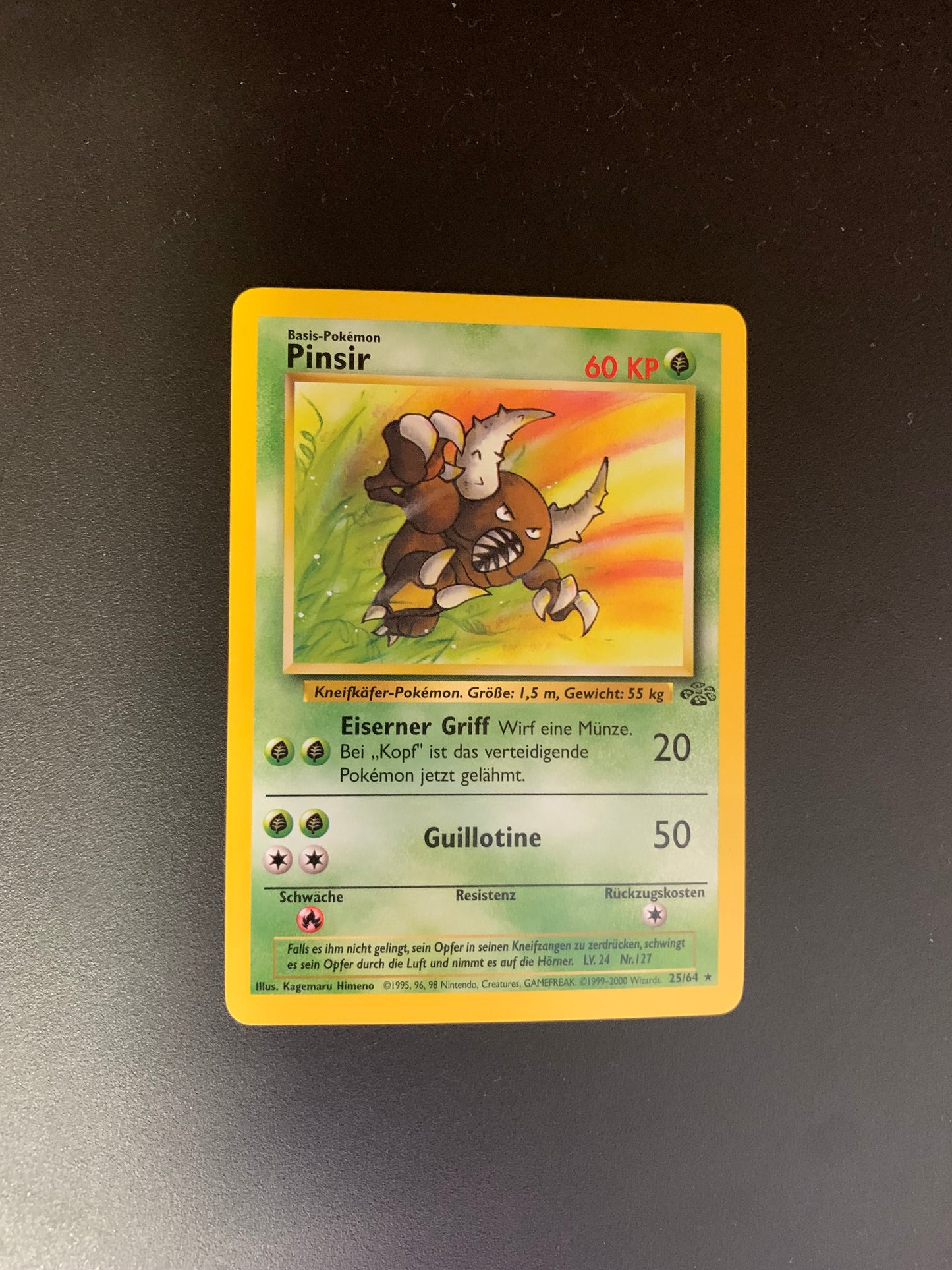 Pokemon Karte Jungel Pinsir 25/64 Deutsch