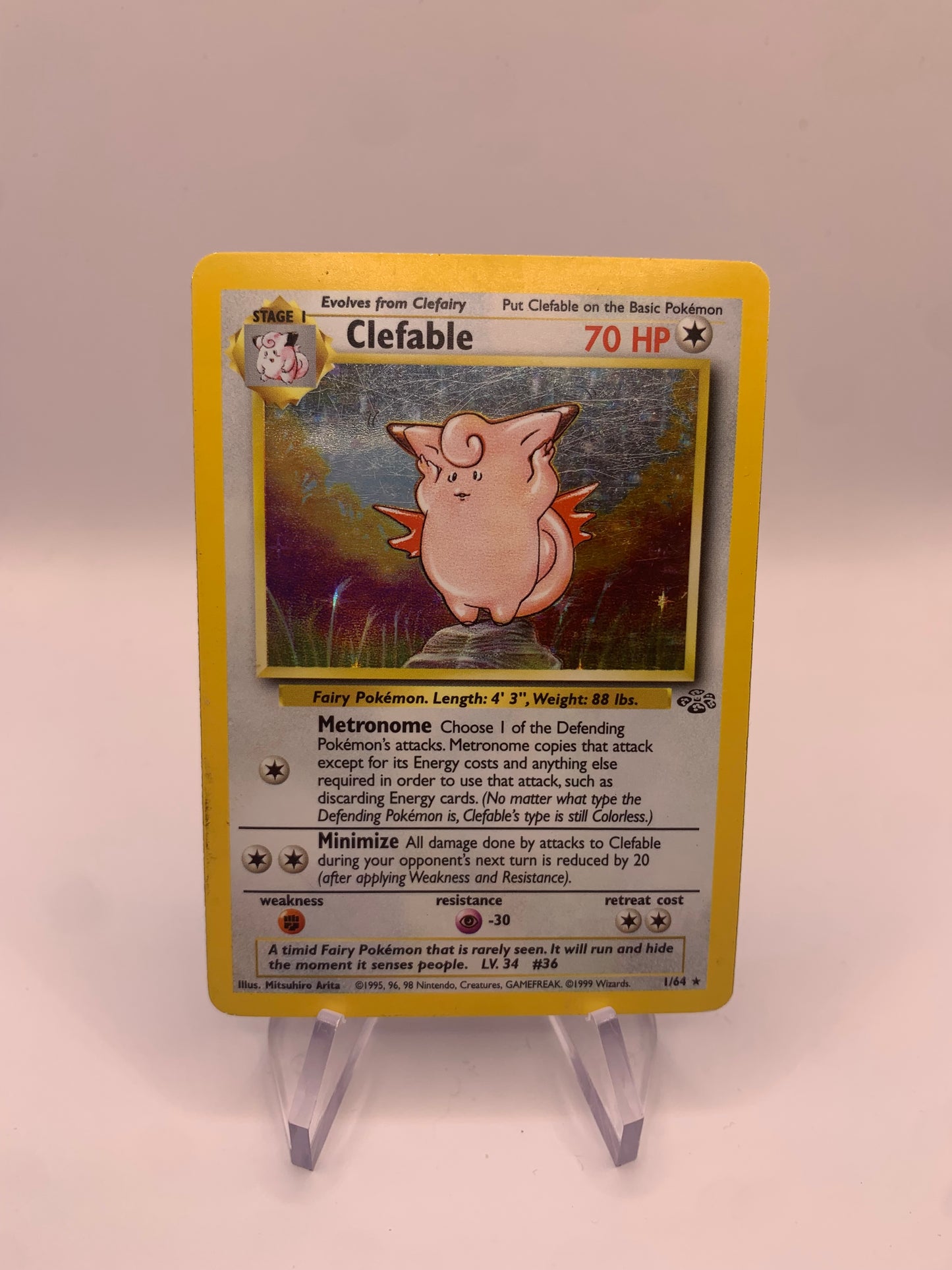 Pokemon Karte Holo Pixi Jungel 1/64 Englisch