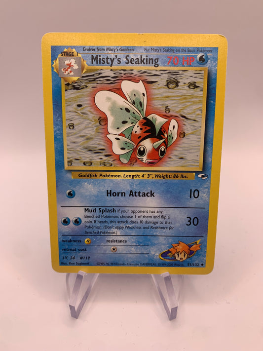 Pokemon card Misty's Golking 55/132 Gym Heros English