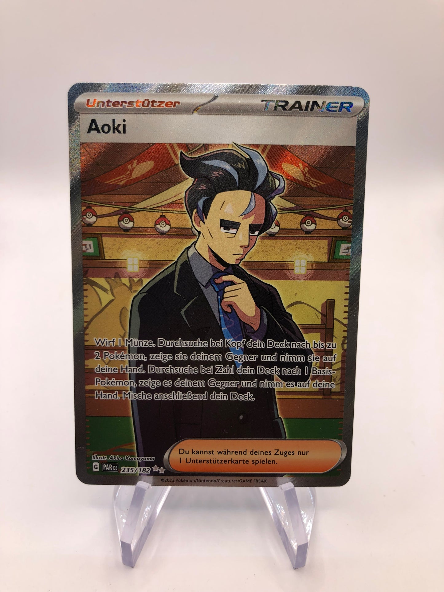 Pokemon Karten Trainer Fullart Aoki 235/182 Deutsch
